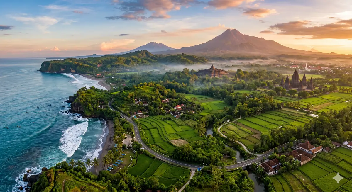 Rute alam dan pantai dalam itinerary Jogja lima hari