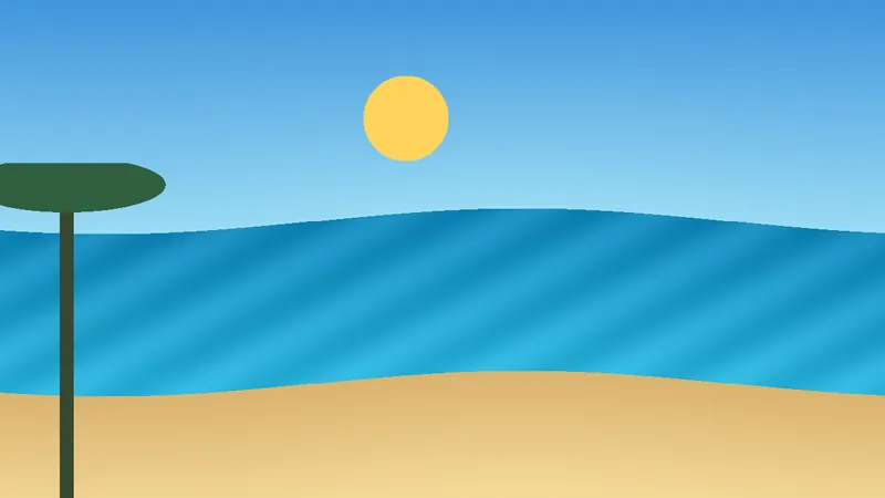 Ilustrasi suasana pesisir Pantai Citepus