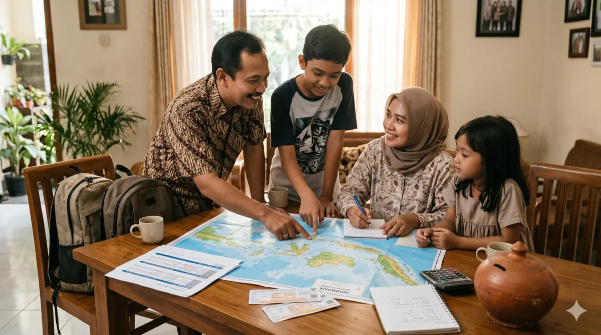 Cara membagi koper dan tas kabin untuk liburan keluarga hemat