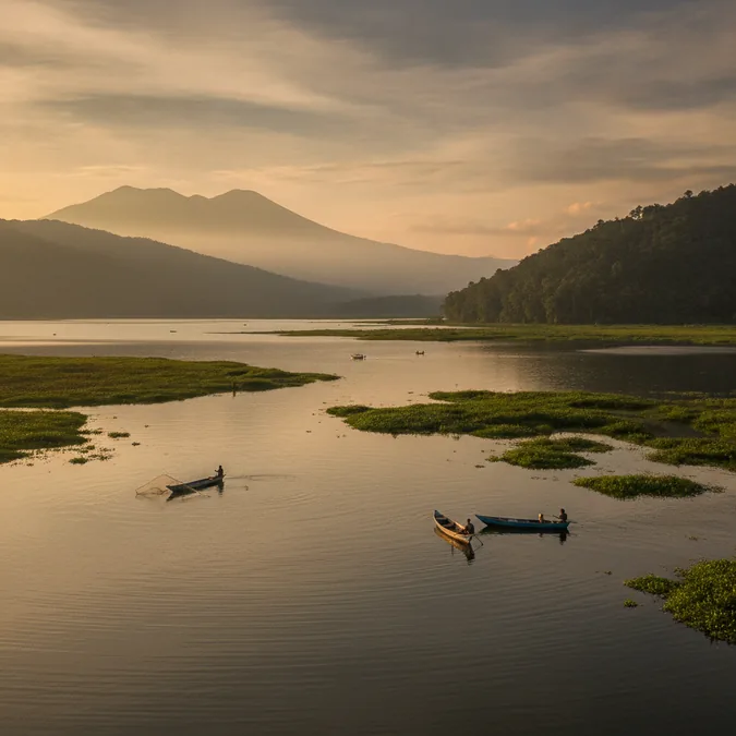 Pemandangan Rawa Pening sebagai rekomendasi wisata dekat Salatiga